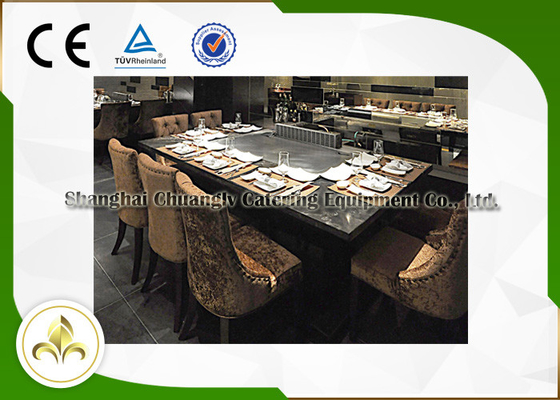 Mua 7 chỗ ngồi cảm ứng điện Bàn nướng Teppanyaki Cấu hình cơ bản Chứng nhận CE ISO9001 online manufacture