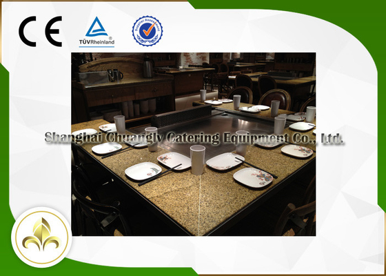 Mua 9 chỗ ngồi Bàn nướng Teppanyaki Hibachi trong nhà ngoài trời cho khách sạn / trung tâm ẩm thực / nhà hàng / quán bar online manufacture