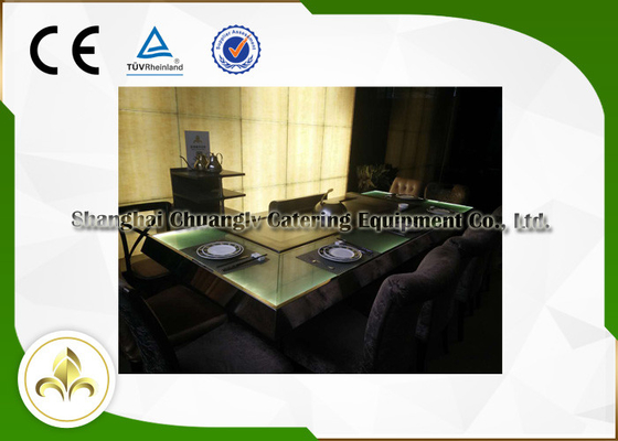 Mua Bàn kính ánh sáng xanh Thương mại Khung thép nướng điện Teppanyaki Tùy chỉnh online manufacture
