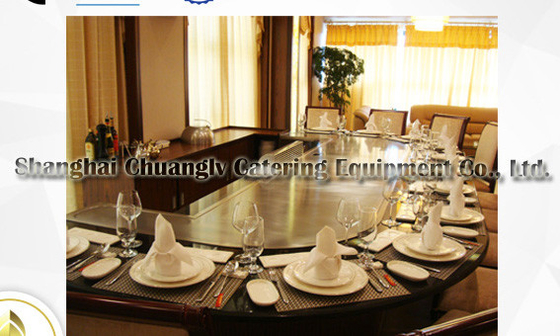 Mua Hình dạng vòm bằng thép không gỉ Thương mại 12 chỗ Bàn nướng Teppanyaki Hệ thống sưởi điện từ online manufacture