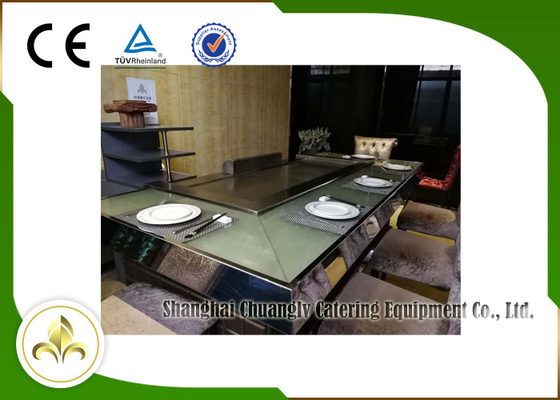 Mua 9 chỗ ngồi Hệ thống sưởi điện phía trước Cung cấp không khí phía trước Bàn nướng Teppanyaki, Bếp nướng Teppanyaki trong nhà online manufacture
