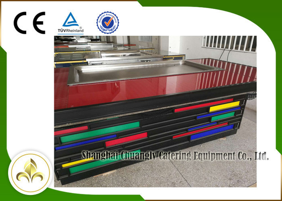 Mua S / S Electric Indoor Teppanyaki Grill 8 Chỗ ngồi Hình chữ nhật Hút khói trên online manufacture