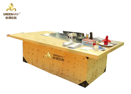 Mua Hệ thống sưởi cảm ứng màu vàng Bàn nướng Teppanyaki hình chữ nhật Chiều dài 2400mm online manufacture