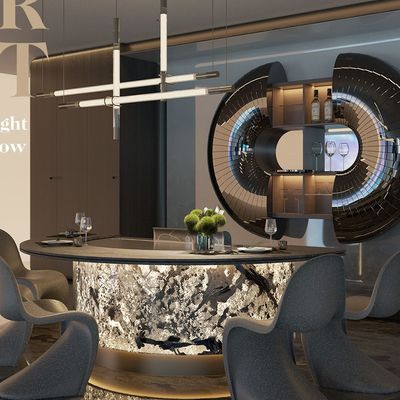 Mua Custom 7/8 Seats Teppanyaki Grill Table with 600*440mm Heating Area and 2500m³/h Airflow Capacity sản xuất trực tuyến