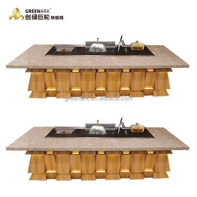Mua Fan Shape Commercial Electric Hibachi Cooktop Teppanyaki Grill Table with 450*400mm Cook Area and ISO 9001-2008 Certification sản xuất trực tuyến
