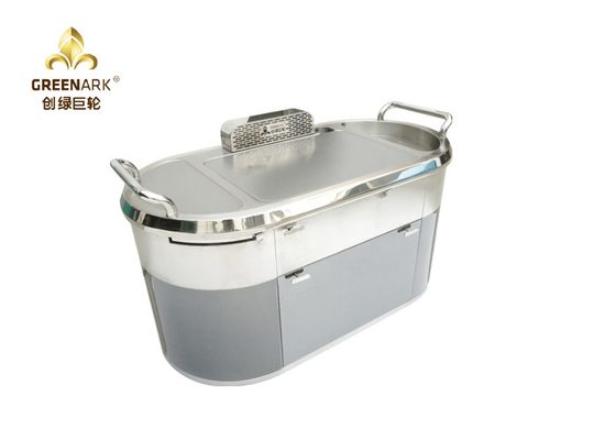 Mua Oval Down Exhaustion Di động Teppanyaki Grill LPG Bàn Hibachi khí đốt tự nhiên có thanh lọc online manufacture