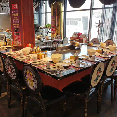 7 - 10 chỗ ngồi hình chữ nhật Teppanyaki bàn nướng Thời gian sử dụng dài