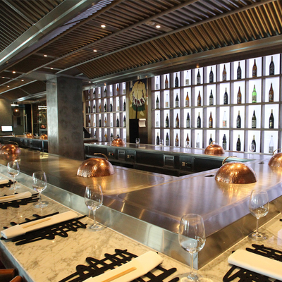Bàn Hibachi nướng Teppanyaki Nhật Bản với thiết kế tùy chỉnh