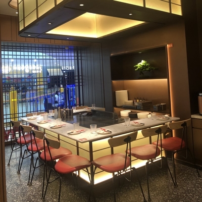 Máy nướng thịt nướng bằng thép không gỉ sang trọng Bàn nướng Teppanyaki