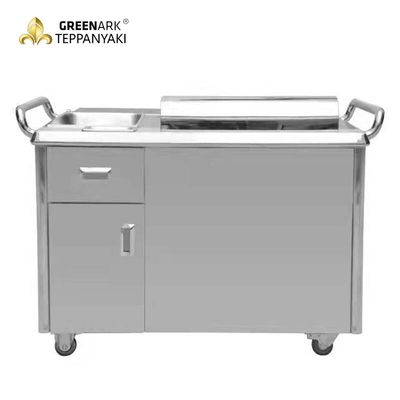 Thép không gỉ khí ngoài trời di động Teppanyaki nướng cho nướng thịt nướng
