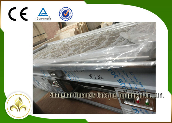12 chỗ ngồi Bếp đôi bằng thép không gỉ hình chữ nhật Bếp trên có Hệ thống thoát khí điện từ Bàn nướng Teppanyaki