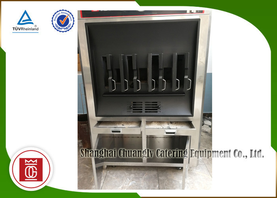 Lò sưởi bằng than 8 Không gian cá Thiết bị nướng cá một lớp hình chữ nhật