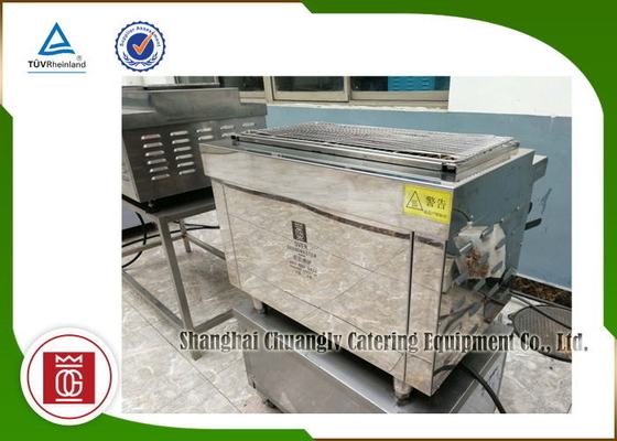 Bàn nướng thịt nướng thương mại bằng thép không gỉ bằng điện Mặt trên với tủ