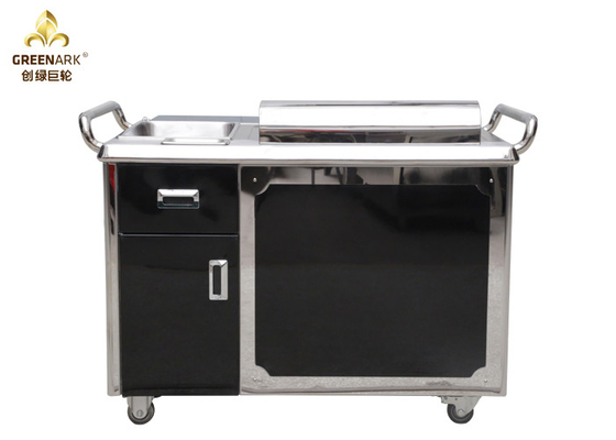 Thiết bị nấu nướng Teppanyaki 1200mm Nhật Bản màu đen / Nhà hàng Tấm Teppanyaki điện
