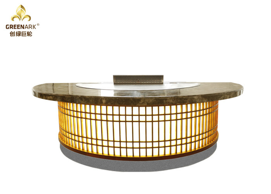 Thép không gỉ nướng nướng nướng bàn Teppanyaki bảng điều khiển thông minh bảng điều khiển bán vòng tròn