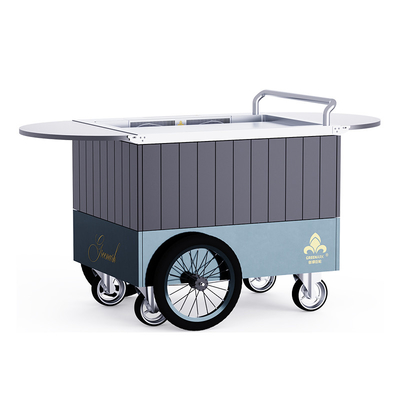 màu xanh lá cây Mobile Teppanyaki Grill sưởi ấm bằng đĩa điện Di chuyển tự do Bảng cấp thực phẩm Hibachi Grill Table