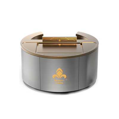 Bảng đồng Teppanyaki tròn có thể được tùy chỉnh theo kích thước và phương pháp xả khói (theo nhu cầu) grillhibachi