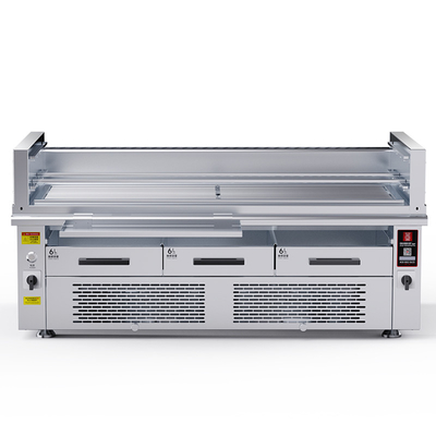 Không khói BBQ Grill 800'c nhiệt độ cao 3 nhóm sưởi ấm kiểm soát nhiệt độ độc lập