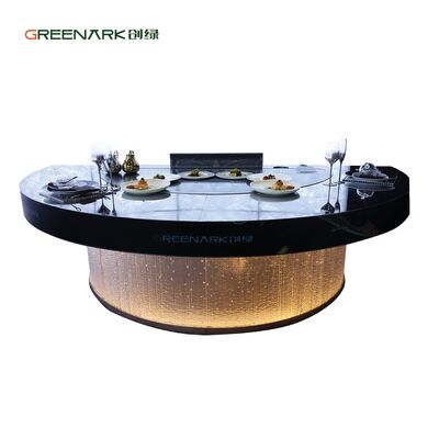 Bàn nướng Teppanyaki 8000W tùy chỉnh với thép hợp kim chất lượng thực phẩm dày 20mm và hệ thống lưu lượng không khí ba