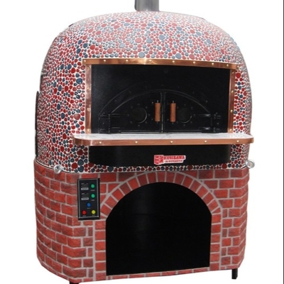 Gạch gốm tròn Ý Lò nướng bánh pizza Lava Rock củi lửa