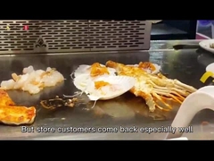 Nhà hàng Bàn nướng Teppanyaki bằng thép không gỉ 380V